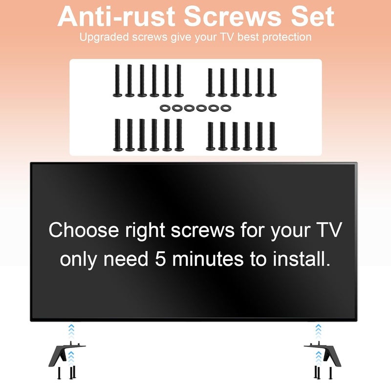 Maozhren Replacement Screw Kit Compatible with LG TV Stand Legs, for 70 75 82 86 in LG TV Legs Screws, 70UJ6570 70UK6550 70UM7370 75UJ6500 75UK6500 75UM7570 82UN8570AUD 82UP8770 86UK6500 - Image 5